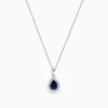 Necklaces & Pendants|BH Multi Royale Bleu 14K White Gold Sapphire and Diamond Pendant