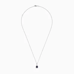 Necklaces & Pendants|BH Multi Royale Bleu 14K White Gold Sapphire and Diamond Pendant