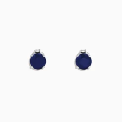 Earrings|Effy Jewelry Royale Bleu 14K White Gold Sapphire Stud Earrings, 2.00 TCW