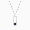 Necklaces & Pendants|BH Multi Royale Bleu 14K White Gold Sapphire and Diamond Pendant