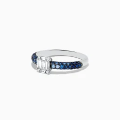 Rings|BH Multi Royale Bleu 14K White Gold Sapphire and Diamond Ring