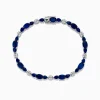 Bracelets|Effy Jewelry Royale Bleu 14K White Gold Blue Sapphire and Diamond Bracelet