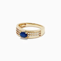 Rings|BH Multi Royale Bleu 14K Yellow Gold Sapphire and Diamond Ring
