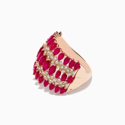Rings|Effy Jewelry Ruby Royale 14K Rose Gold Ruby and Diamond Ring