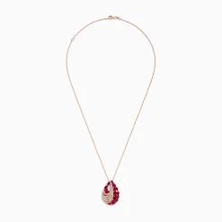 Necklaces & Pendants|Effy Jewelry Ruby Royale 14K Rose Gold Ruby and Diamond Pendant 3.79 TCW