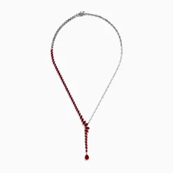 Necklaces & Pendants|BH Multi Ruby Royale 14K White Gold Ruby and Diamond Statement Necklace 11.80 TCW