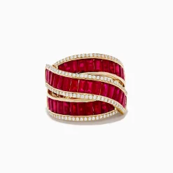 Rings|Effy Jewelry Ruby Royale 14K Yellow Gold Ruby and Diamond Ring