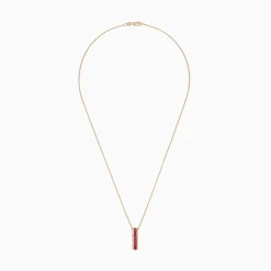 Necklaces & Pendants|Effy Jewelry Ruby Royale 14K Yellow Gold Princess Cut Ruby Pendant, 1.17 TCW
