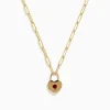 Necklaces & Pendants|Effy Jewelry Ruby Royale 14K Yellow Gold Ruby Heart Locket Necklace