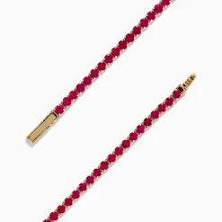 Bracelets|Effy Jewelry Ruby Royale 14K Yellow Gold Ruby Tennis Bracelet