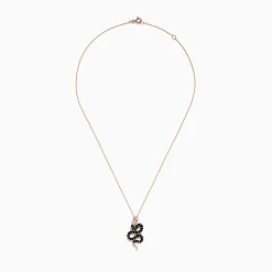 Necklaces & Pendants|Effy Jewelry Safari 14K Rose Gold Diamond, Ruby, and Enamel Snake Pendant