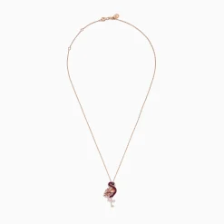 Necklaces & Pendants|Effy Jewelry Safari 14K Rose Gold Ruby and Diamond Flamingo Pendant