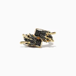 Rings|BH Multi Safari 14K Yellow Gold Black Diamond Double Headed Dragon Ring