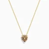 Necklaces & Pendants|Effy Jewelry Safari 14K Yellow Gold Brown, Black, and White Diamond Bear Pendant