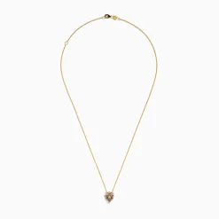 Necklaces & Pendants|Effy Jewelry Safari 14K Yellow Gold Brown, Black, and White Diamond Bear Pendant