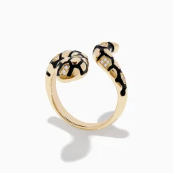 Rings|Effy Jewelry Safari 14K Yellow Gold Diamond and Enamel Ring