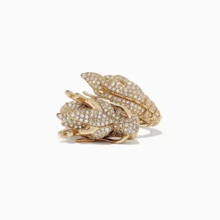 Rings|Effy Jewelry Safari 14K Yellow Gold Diamond Dragon Ring, 1.42 TCW