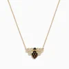 Necklaces & Pendants|Effy Jewelry Safari 14K Yellow Gold Diamond and Citrine Bee Necklace