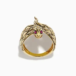 Rings|BH Multi Safari 14K Yellow Gold Diamond Snake Ring