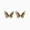 Earrings|Effy Jewelry Safari 14K Yellow Gold Diamond Butterfly Stud Earrings