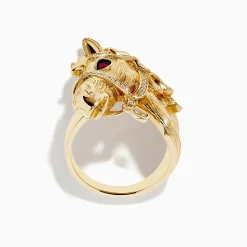 Rings|Effy Jewelry Safari 14k Yellow Gold Horse Diamond Ring