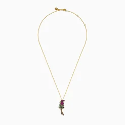Necklaces & Pendants|Effy Jewelry Safari 14K Yellow Gold Ruby Tsavorite and Diamond Cardinal Pendant