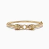 Bracelets|Effy Jewelry Safari 14K Yellow Gold Ruby and Diamond Dragon Bangle