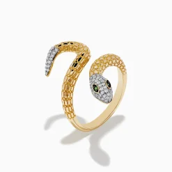 Rings|Effy Jewelry Safari 14k Yellow Gold Snake Diamond Ring