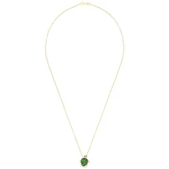 Necklaces & Pendants|Effy Jewelry Safari 14K Yellow Gold Tsavorite and Diamond Mini Turtle Pendant