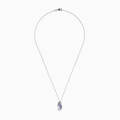 Necklaces & Pendants|Effy Jewelry Seaside 925 Sterling Silver Tanzanite and Diamond Seahorse Pendant