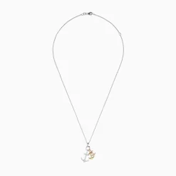 Necklaces & Pendants|Effy Jewelry Seaside 14K 3 Color Gold Diamond 3 Anchor Pendant