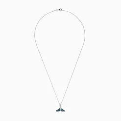 Necklaces & Pendants|BH Multi Seaside 14K Gold Blue and White Diamond Whale's Tail Pendant, 0.28 TCW