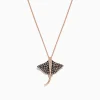 Necklaces & Pendants|Effy Jewelry Seaside 14K Gold Espresso u0026 White Diamond Stingray Pendant, 0.46 TCW