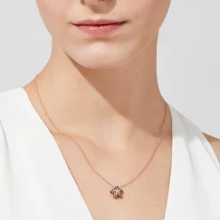 Necklaces & Pendants|Effy Jewelry Seaside 14K Gold Espresso u0026 White Diamond Starfish Pendant, 0.36 TCW