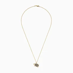 Necklaces & Pendants|BH Multi Seaside 14K Gold Espresso u0026 White Diamond Turtle Pendant, 0.42 TCW