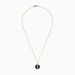 Necklaces & Pendants|Effy Jewelry Seaside 14K Gold Lapis and Diamond Seahorse Pendant