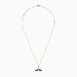 Necklaces & Pendants|BH Multi Seaside 14K Gold Sapphire u0026 Diamond Whale's Tail Pendant, 0.82 TCW