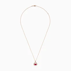 Necklaces & Pendants|BH Multi Seaside 14K Rose Gold Ruby and Diamond Crab Pendant
