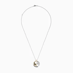 Necklaces & Pendants|Effy Jewelry Seaside 14K Two-Tone Gold Diamond Dolphin Pendant