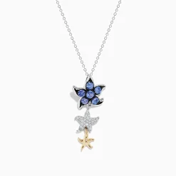 Necklaces & Pendants|Effy Jewelry Seaside 14K Two-Tone Gold Tanzanite and Diamond Starfish Pendant