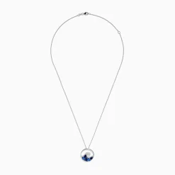 Necklaces & Pendants|Effy Jewelry Seaside 14K White Gold Blue Sapphire and Diamond Wave Pendant