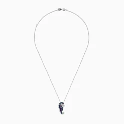 Necklaces & Pendants|Effy Jewelry Seaside 14K White Gold Diamond and Multi Stone Seahorse Pendant
