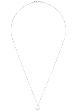 Necklaces & Pendants|Effy Jewelry Seaside 14K White Gold Diamond Anchor Pendant, 0.09 TCW
