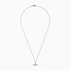 Necklaces & Pendants|Effy Jewelry Seaside 14K White Gold Diamond Whale's Tail Pendant, 0.28 TCW