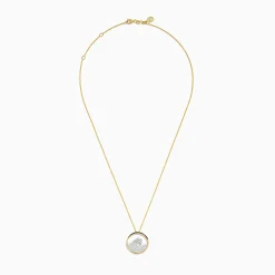 Necklaces & Pendants|Effy Jewelry Seaside 14K White u0026 Yellow Gold Diamond Wave Pendant