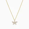 Necklaces & Pendants|Effy Jewelry Seaside 14K Yellow Gold Diamond Starfish Pendant, 0.36 TCW