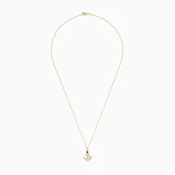 Necklaces & Pendants|BH Multi Seaside 14K Yellow Gold Diamond and Sapphire Anchor Pendant