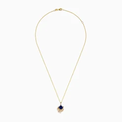 Necklaces & Pendants|Effy Jewelry Seaside 14K Yellow Gold Lapis Lazuli Octopus Pendant