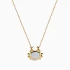 Necklaces & Pendants|Effy Jewelry Seaside 14K Yellow Gold Mother Of Pearl and Diamond Crab Necklace