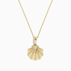 Necklaces & Pendants|BH Multi Seaside 14K Yellow Gold Scallop Shell Pendant